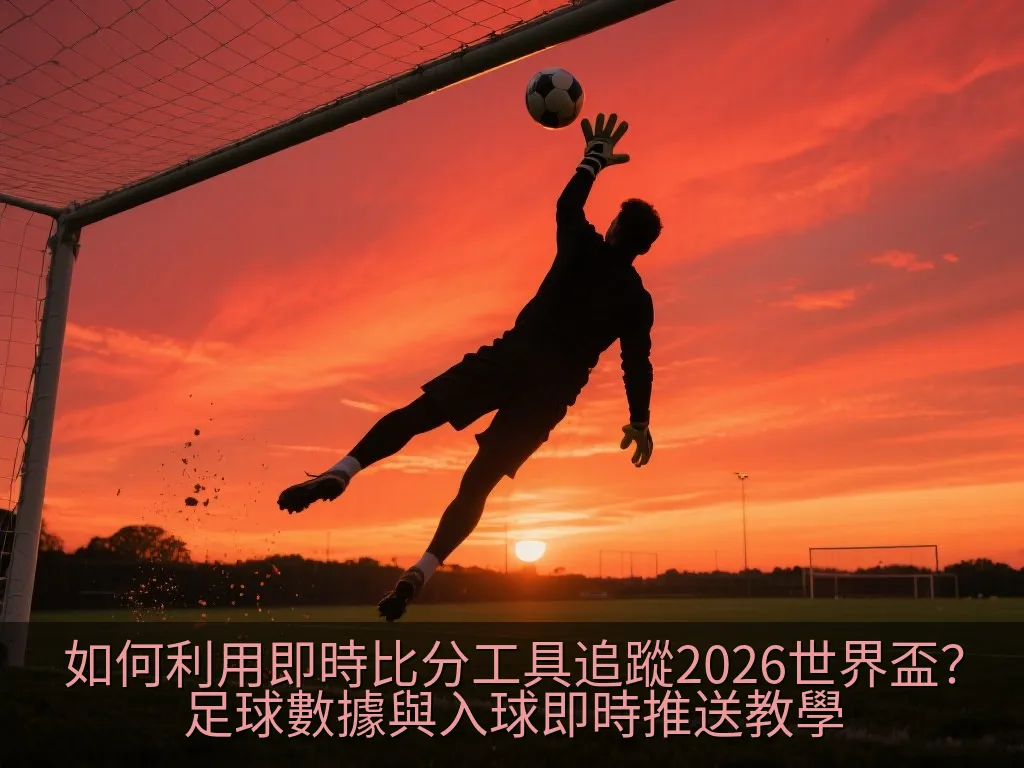 戶外使用手機接收到即時足球入球通知的示意圖